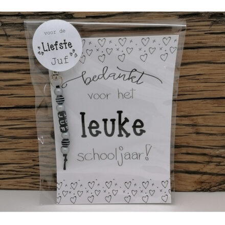 Bedankt voor het leuke schooljaar cadeautje voor juf