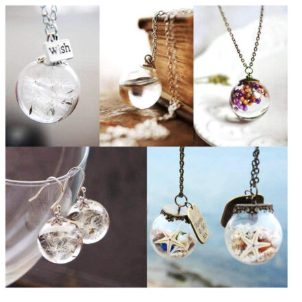 glazen bolletjes ketting maken inspiratie