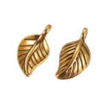 Goudkleurig leaf bedeltje 6167 +€ 0,75