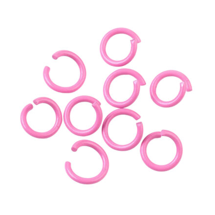 Roze buigringetjes mat 8mm – 8.5mm 10x