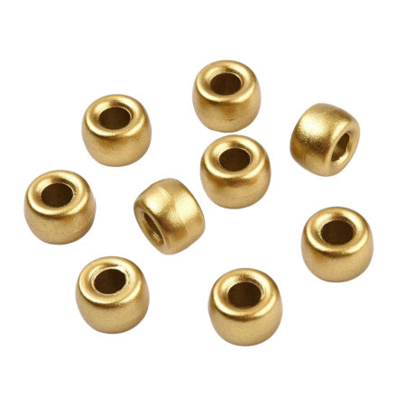 Gouden pony beads kralen mat 9mm 20x