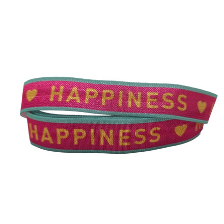 Happiness elastisch lint 15mm 1 meter