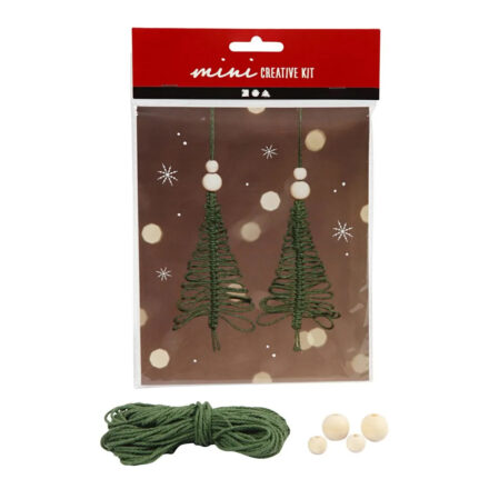 Kerstboom macramé setje