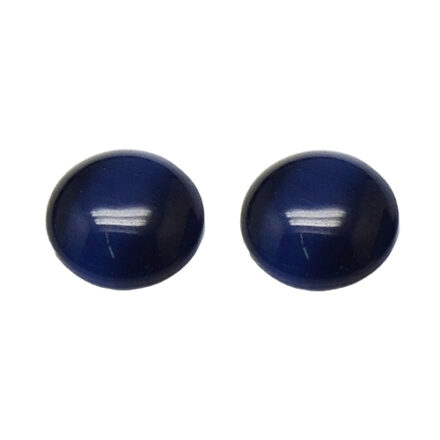 Cat eye cabochons Midnight Blue 12mm 2x