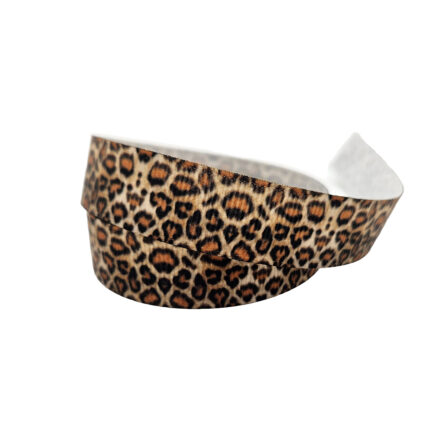 Grosgrain lint panter tijger 16mm breed bruin