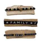 armbandjes met naam zelf maken RVS kralen festival lint family letterkralen