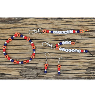 DIY holland sieraden maken rood wit blauw oranje koningsdag