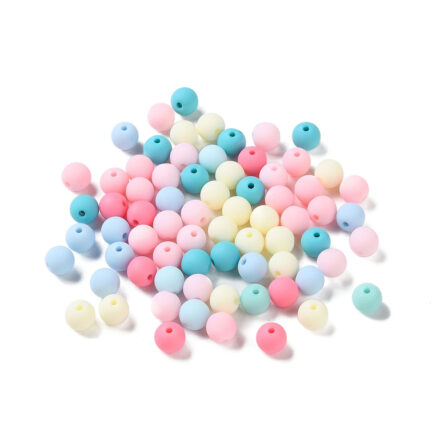 8mm ronde kraaltjes kleuren mix mat pastel