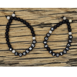 Armband met naam en telefoonummer SOS letterkralen
