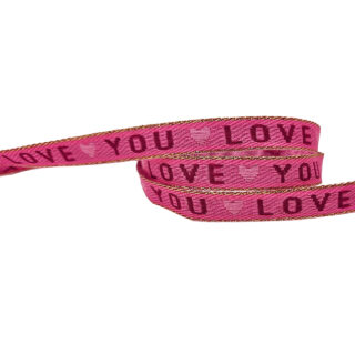 Armband lint love you roze rood festival bandjes maken