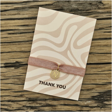 Bedankje thank you beige letter bedel