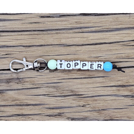 Sleutelhanger topper mint blauw