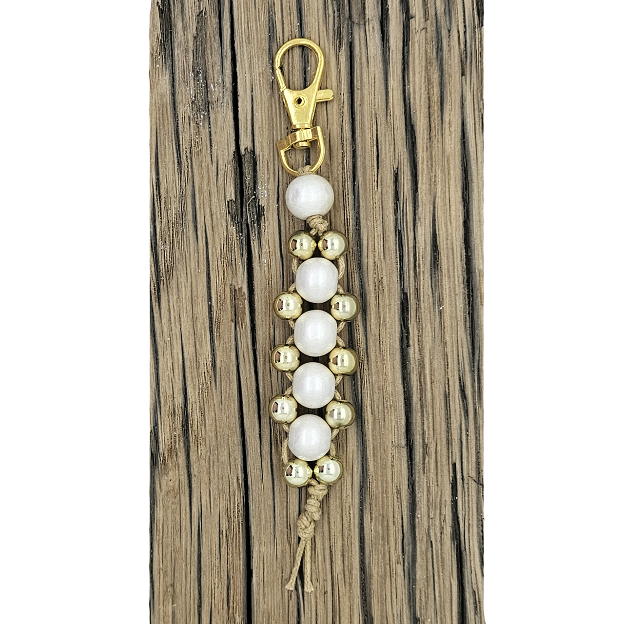 Wit gouden sleutelhanger zelf maken