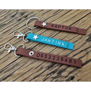 Naamsleutelhanger safety tag paard zadel telefoonnummer