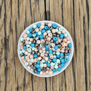 Ocean blue peach ab color 4mm 10 gram