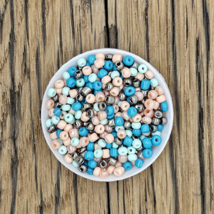 Ocean blue peach ab color 4mm 10 gram