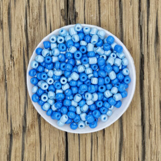 Baby blue rocaille mix 4mm 10 gram