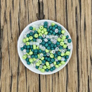 Rocailles groen lime transparant olie glans kraaltjes 4mm