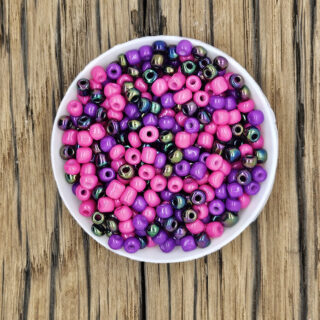 Purple jam ab glans rocaille kralen mix 4mm 10 gram