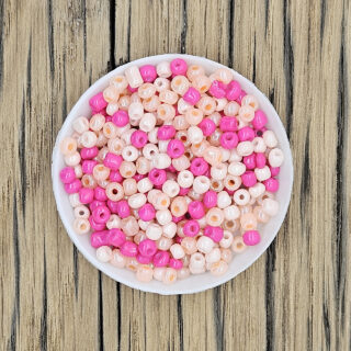 Lovely pink flower rocaille kralen mix 4mm 10 gram