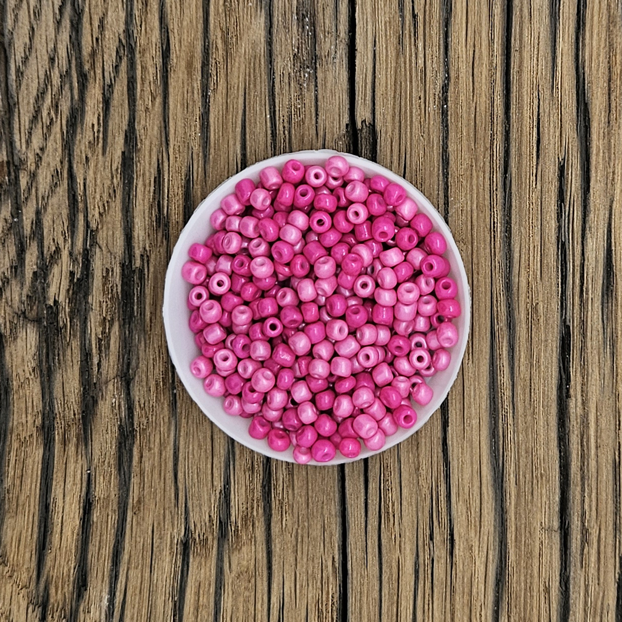 Parel roze rocaille mix 4mm 10 gram