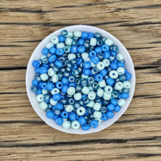 Classic mint blue seed beads mix 4mm glaskraaltjes 10 gram