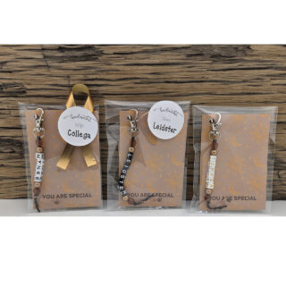 you are special bedankje sleutelhanger met naam collega leidster juf