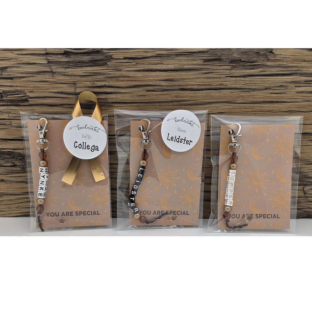 you are special bedankje sleutelhanger met naam collega leidster juf