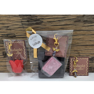 Bedankje geluksengeltje amber geurblokje met rasp
