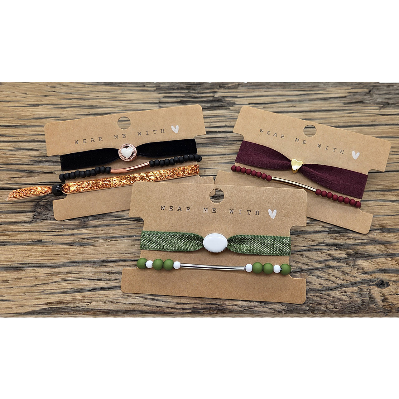 Kralen armbanden setje met elastiek