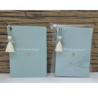 Geluksengeltje beterschap wenskaartje