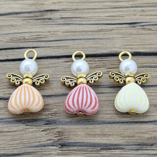 Geluksengeltjes gouden vleugeltjes rood oranje geel