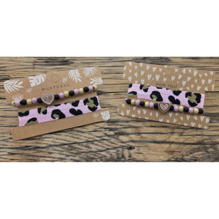 Elastische armbandjes panter print zelf maken pakketje