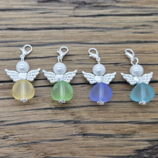 Geluksengeltjes zilver blauw groen geel mix