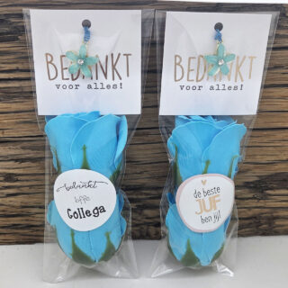 Bloem hanger bedankt voor alles wenskaart