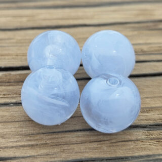 Blauwe marmer acryl kraal 12mm rond