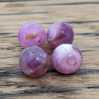 Paars bruine marmer kralen acryl rond 12mm