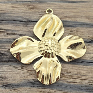 Stainless steel bedel groot bloem