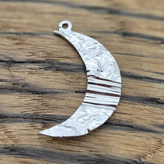 Maan bedels stainless steel zilver groot