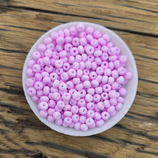 Matte zacht roze rocailles kraaltjes 4mm